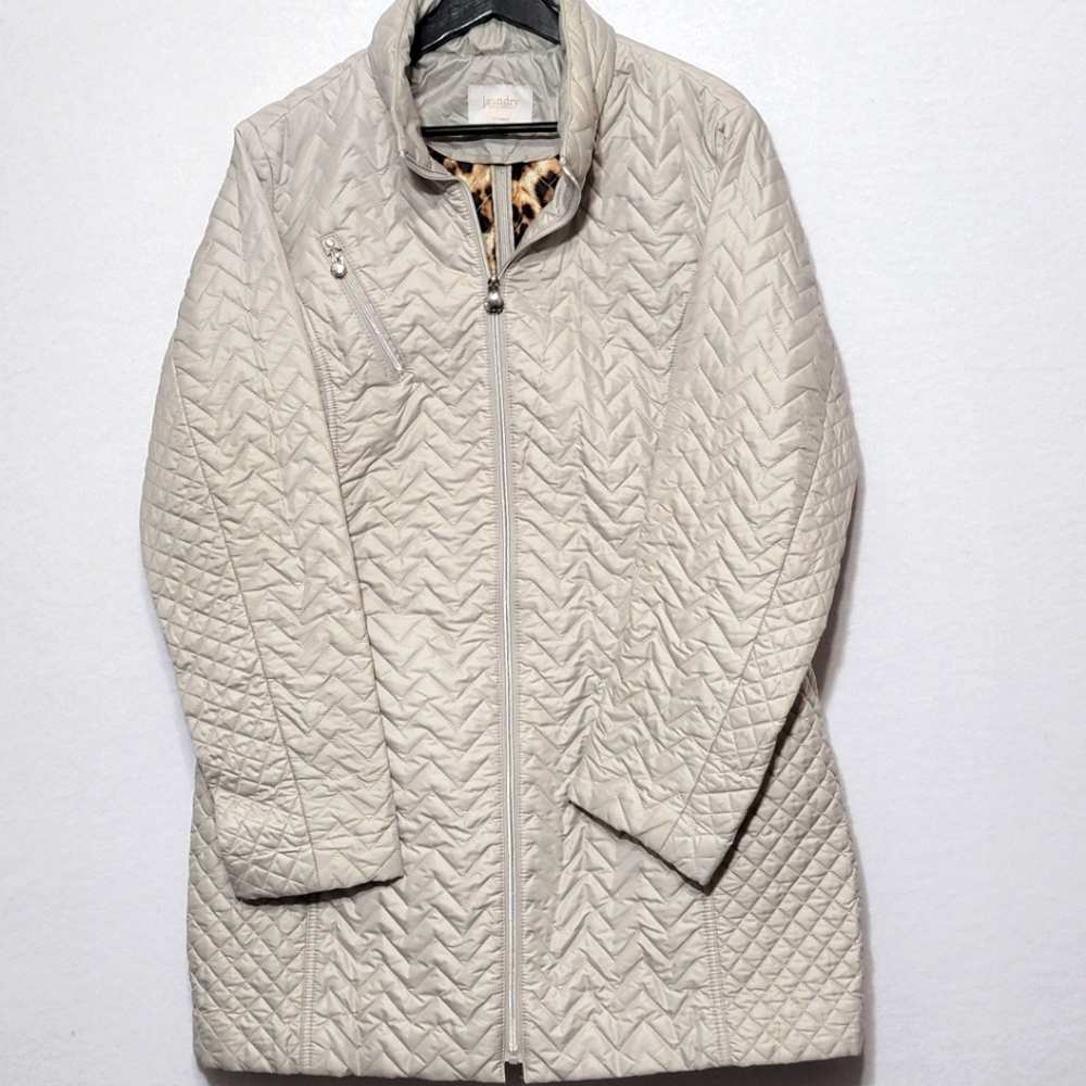 laundry by shelli‎ segal Light Gray Puffer Coat Size XL